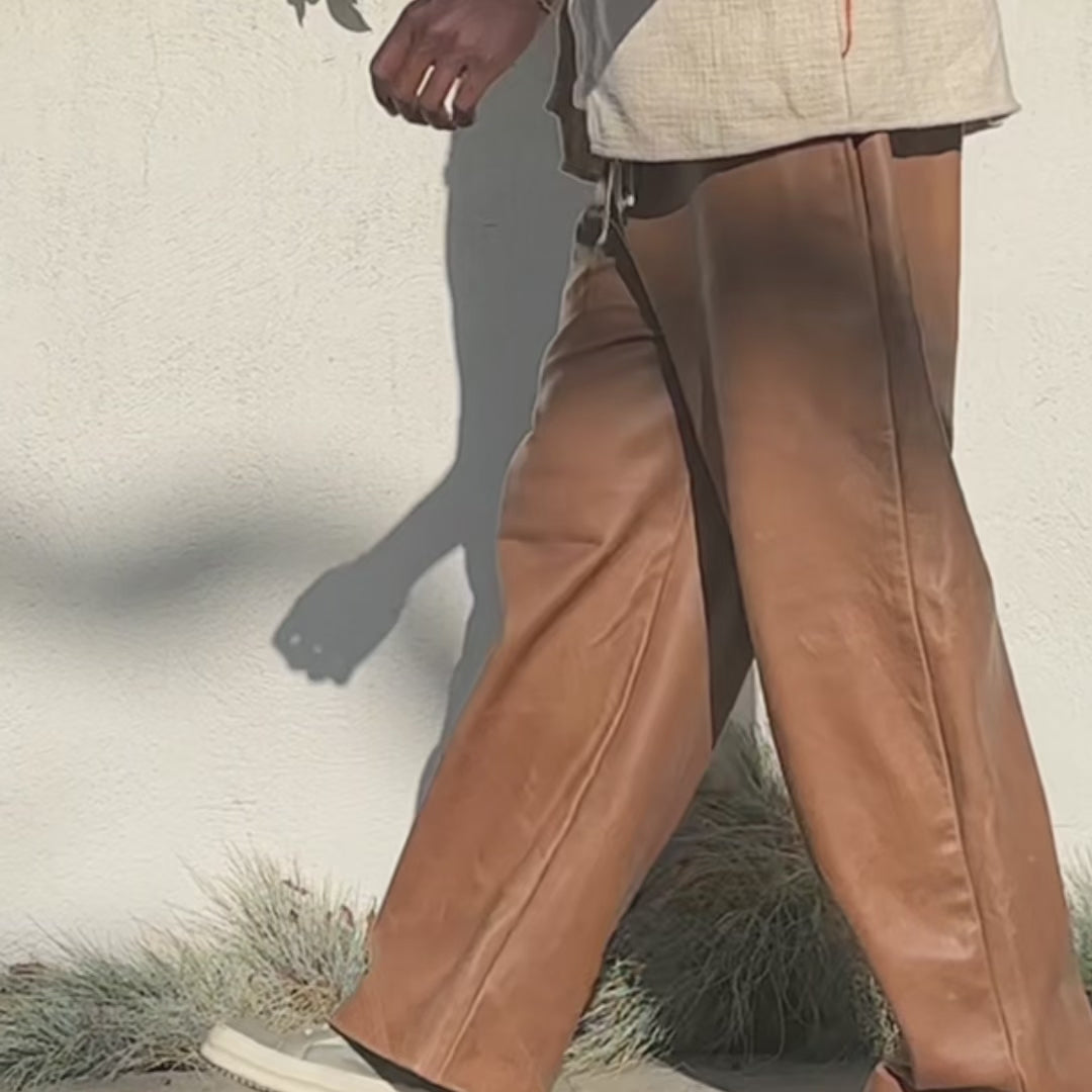 Leather Sweat | Cognac