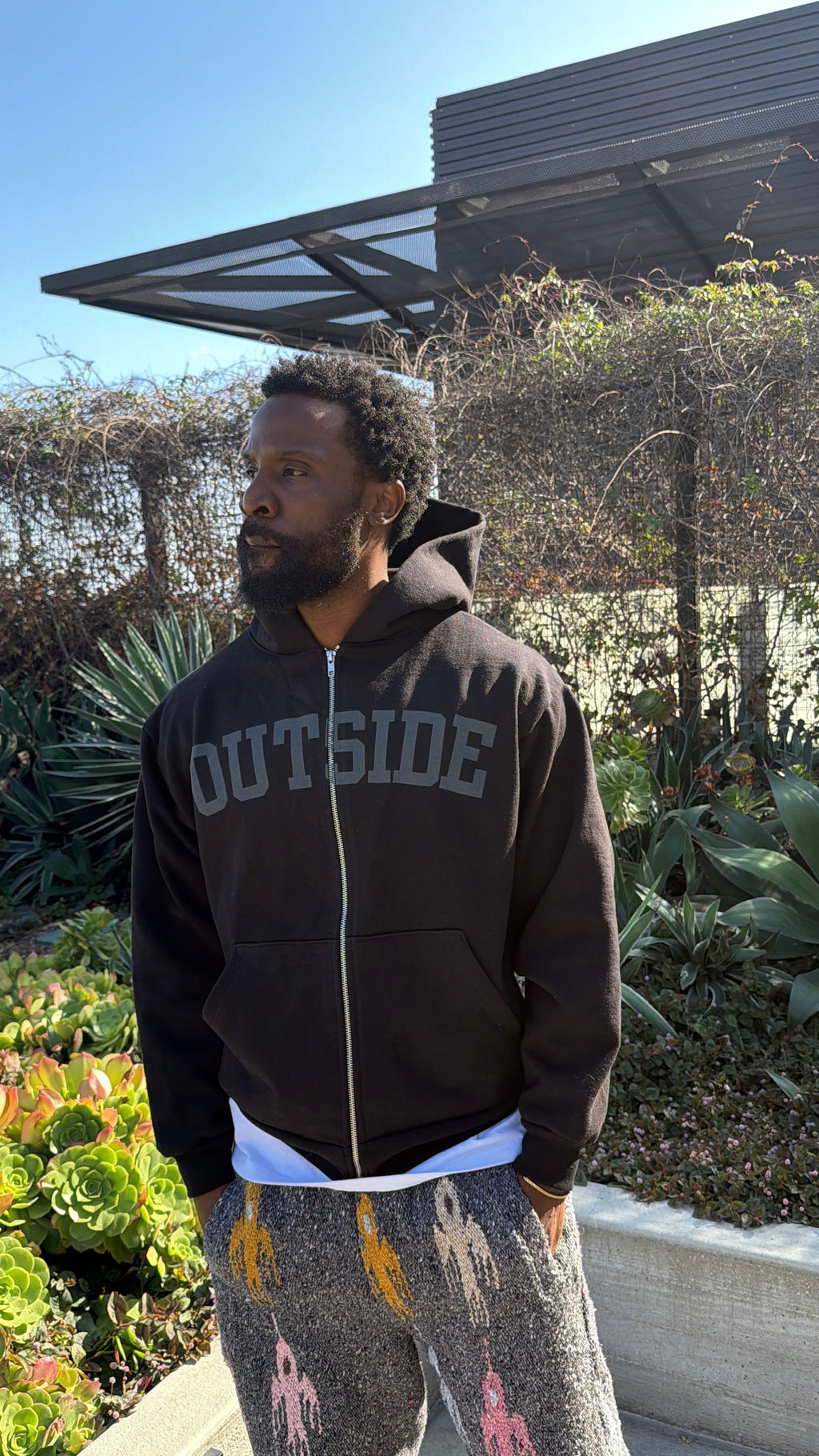 Outside Zip Up | Volcanic Ash