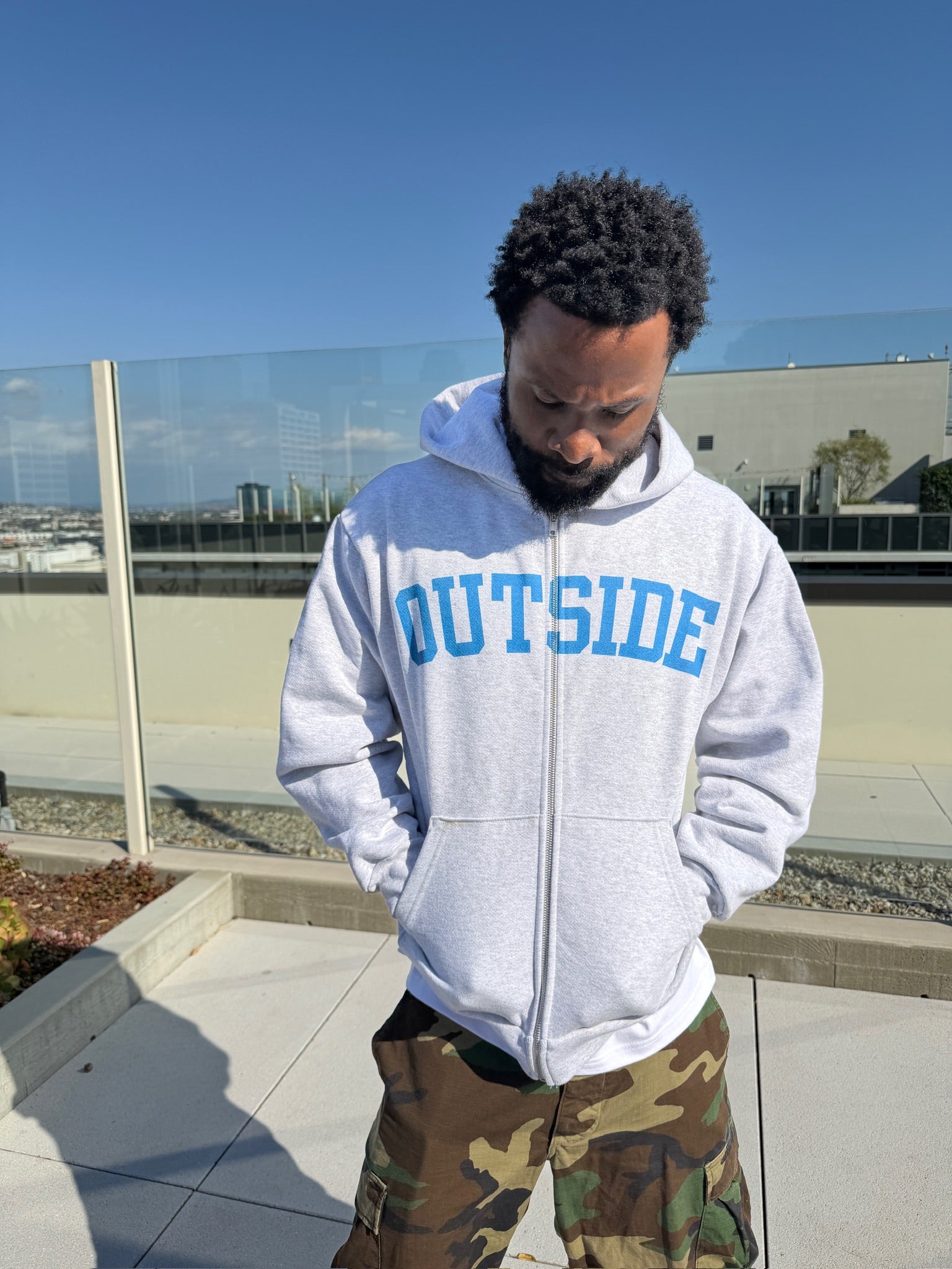 Outside Zip Up | Ocean Wave