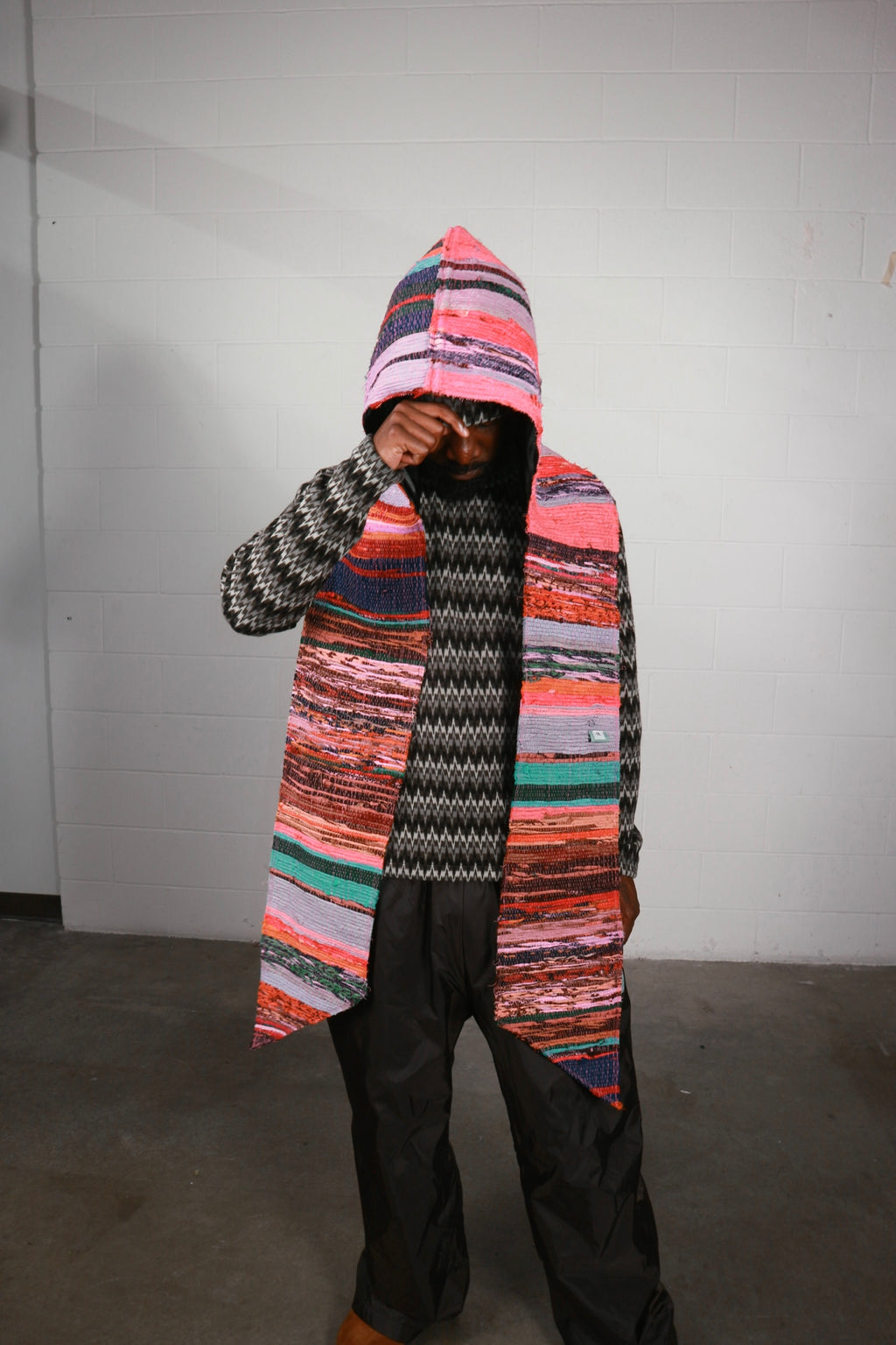 CrZy Hooded Scarf | Pink